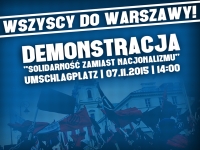 Warszawa: Demonstracja "Solidarność zamiast nacjonalizmu"