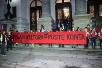 Komisje zakładowe IP z branży kultury pod Galerią Zachęta (Warszawa, 18.05.2019 r.)